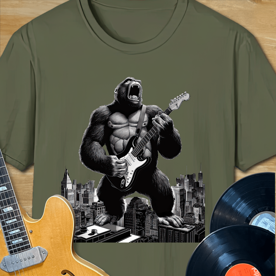 King Kong Playing Rock Guitar T-Shirt