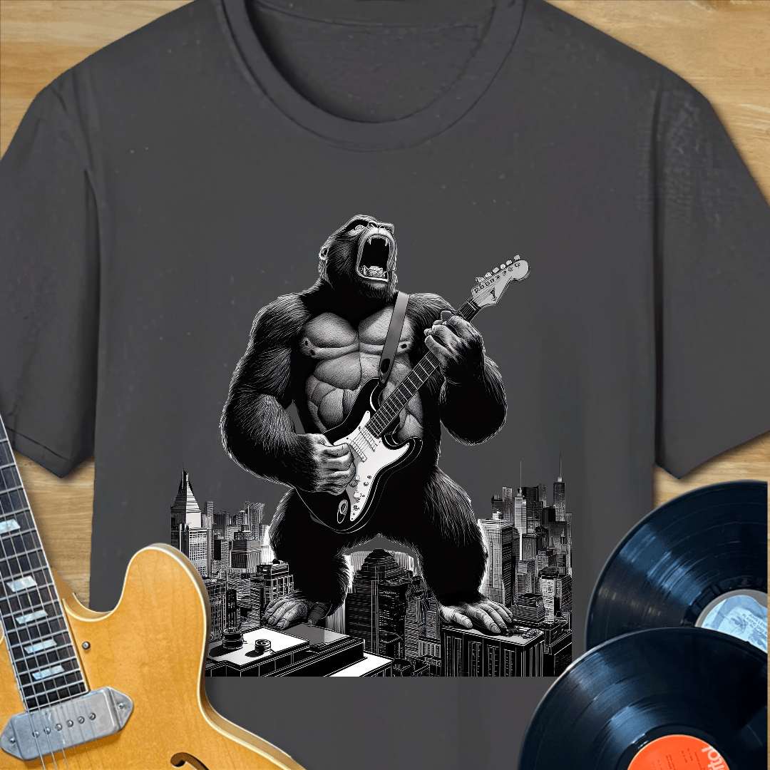 King Kong Playing Rock Guitar T-Shirt