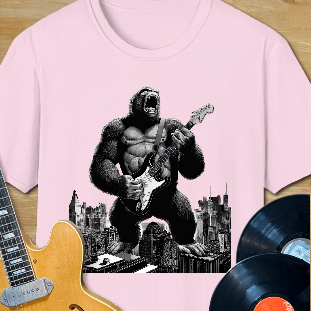 King Kong Playing Rock Guitar T-Shirt