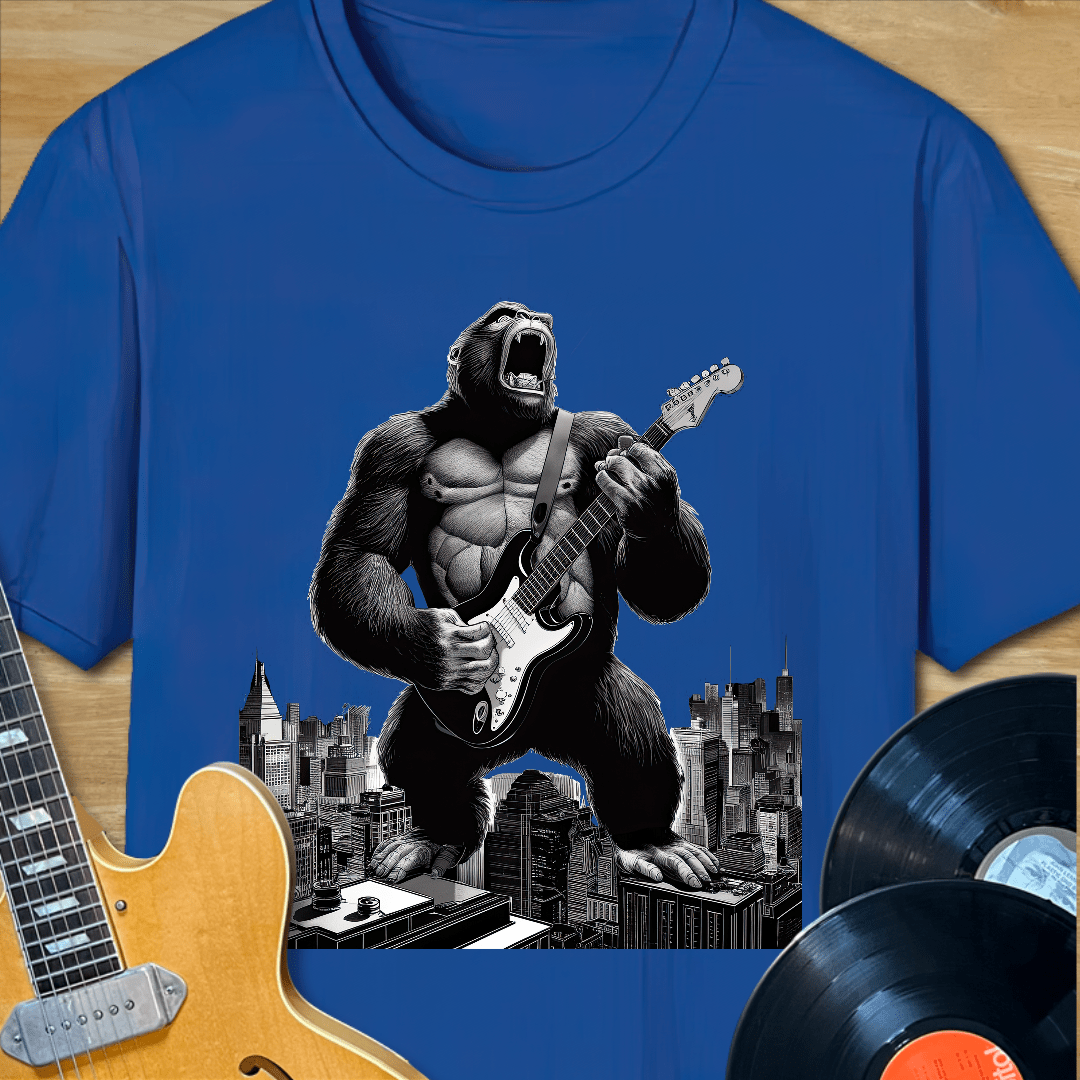 King Kong Playing Rock Guitar T-Shirt