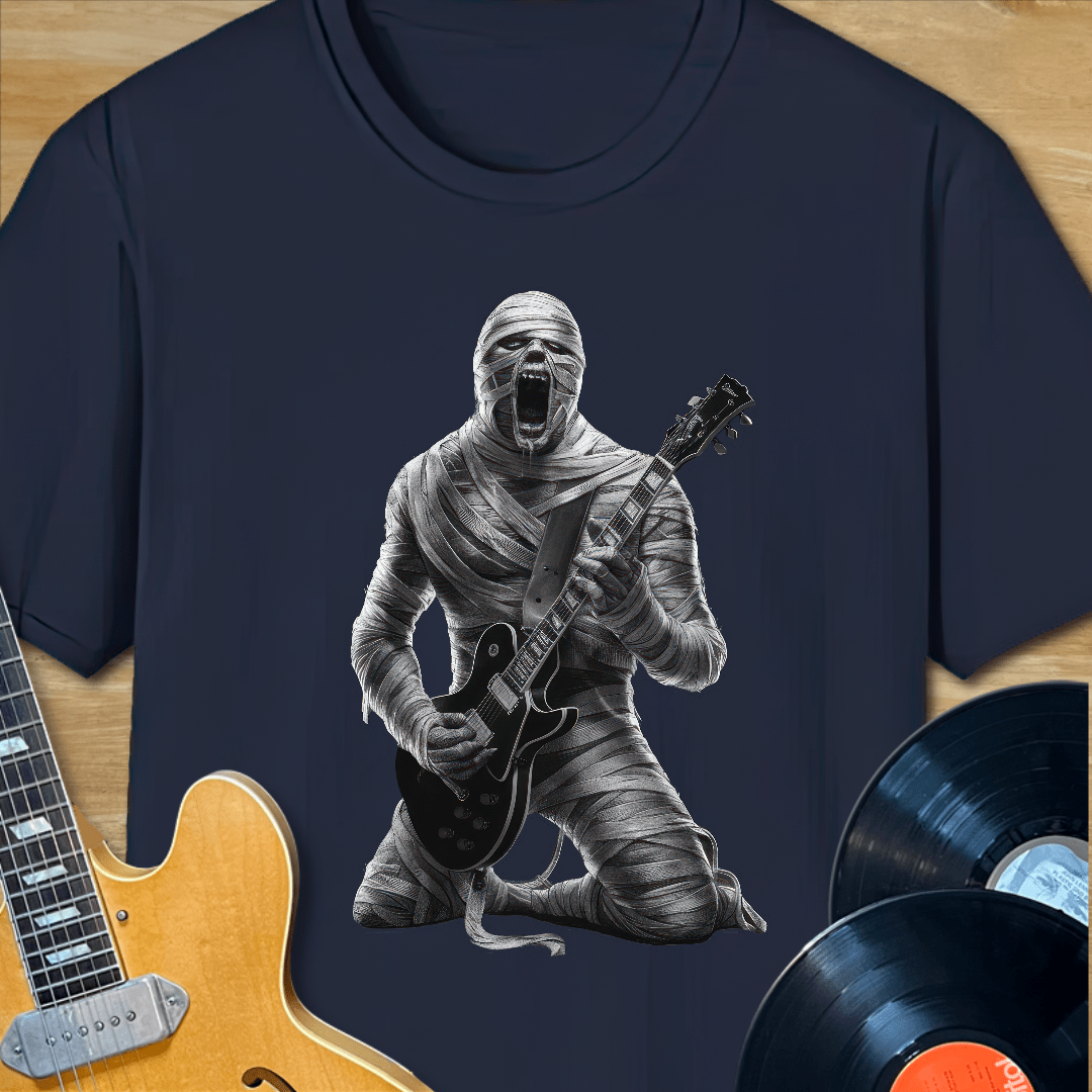 Mummy Playing Rock Guitar T-Shirt