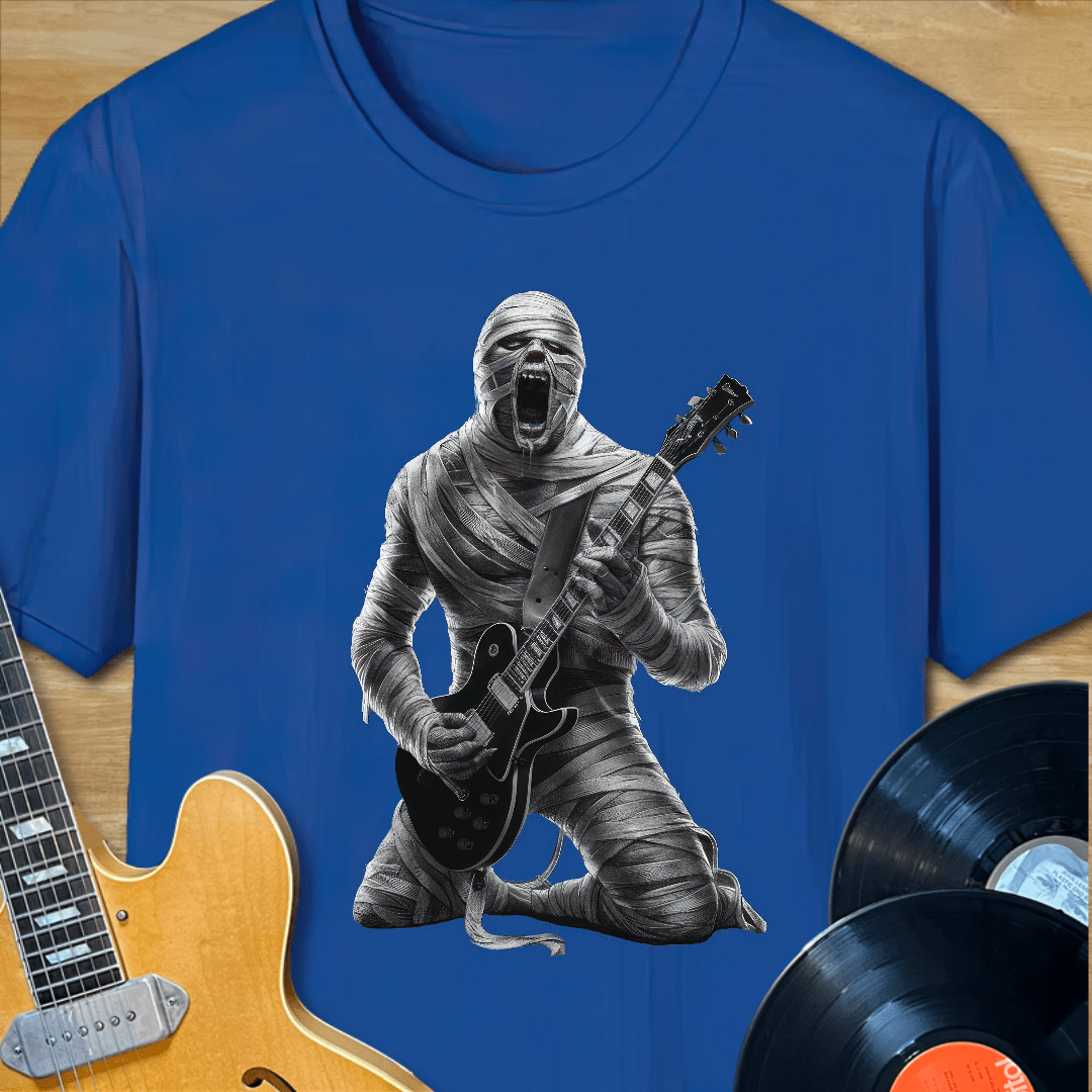 Mummy Playing Rock Guitar T-Shirt