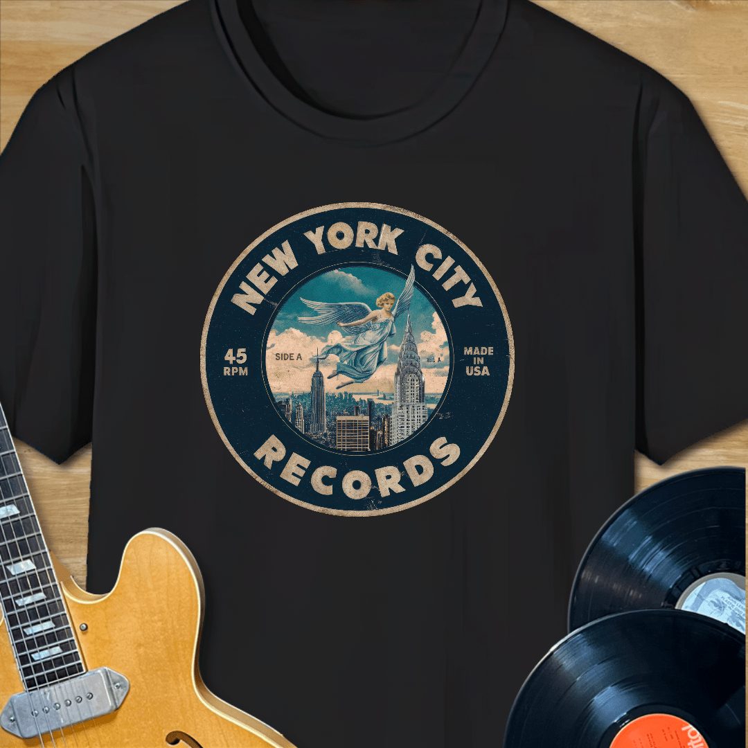 New York City Records Label T-Shirt