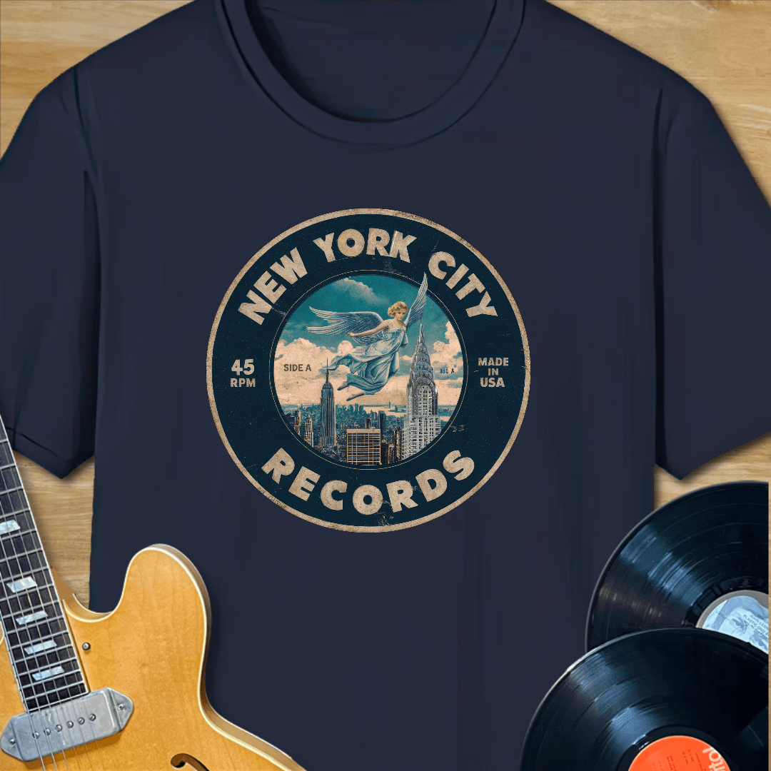 New York City Records Label T-Shirt