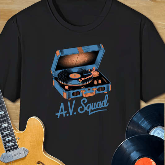 AV Squad Portable Record Player T-Shirt