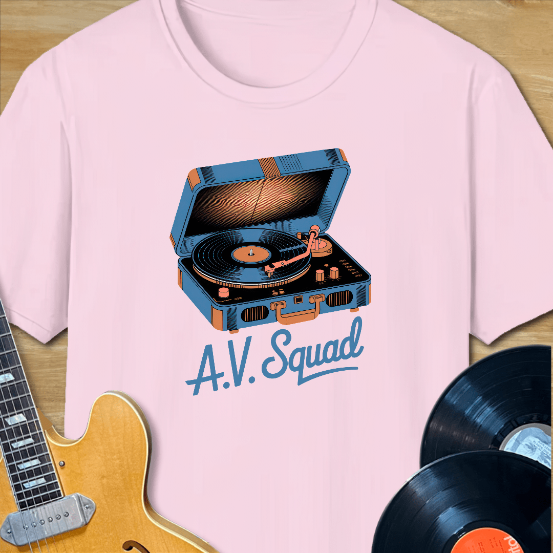 AV Squad Portable Record Player T-Shirt