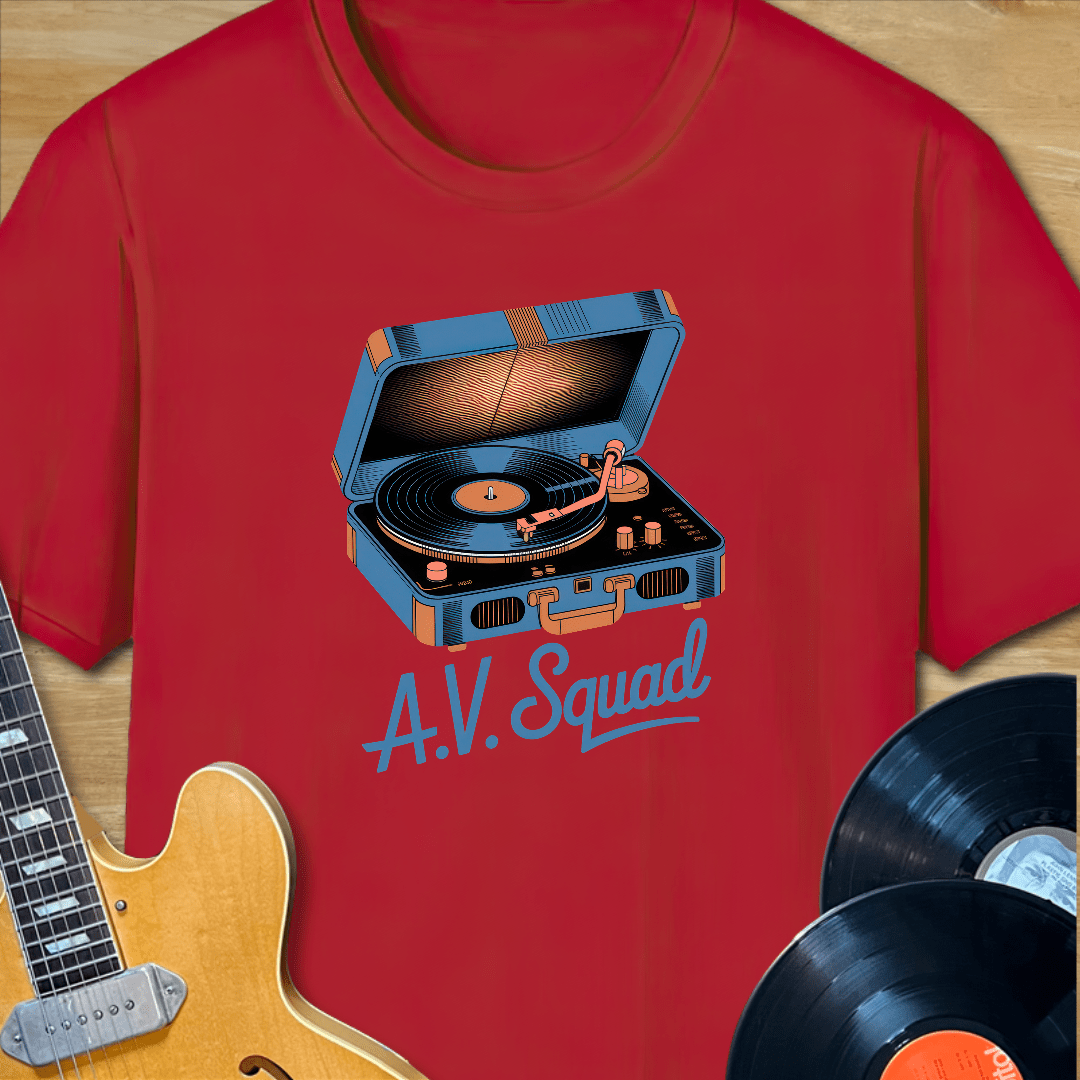 AV Squad Portable Record Player T-Shirt