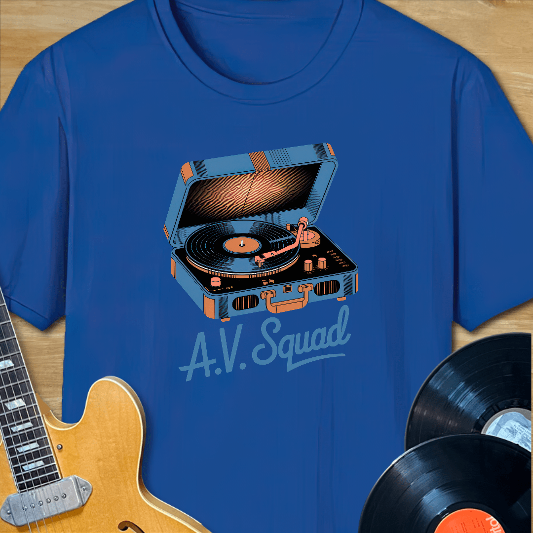 AV Squad Portable Record Player T-Shirt