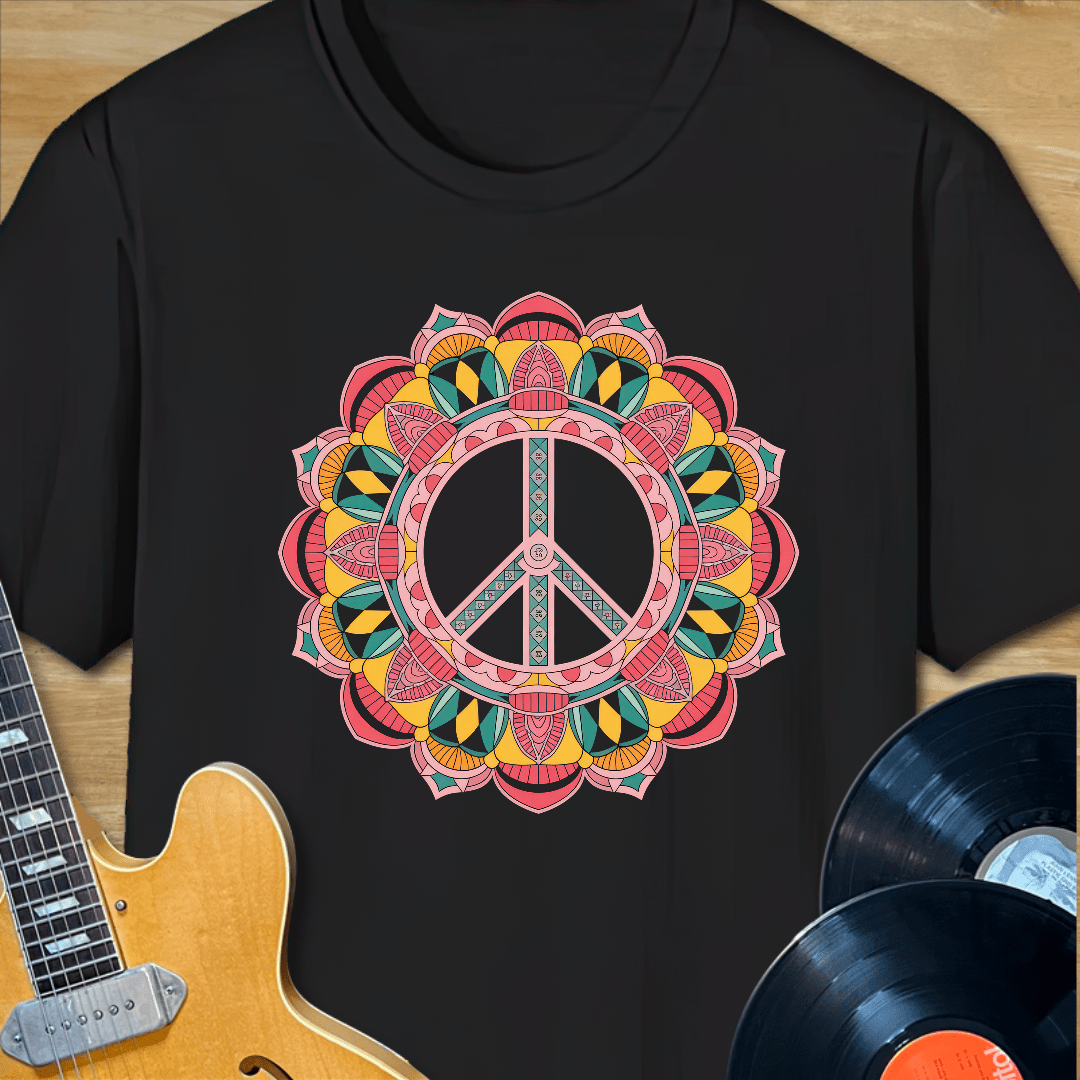 Mandala Peace Sign T-Shirt