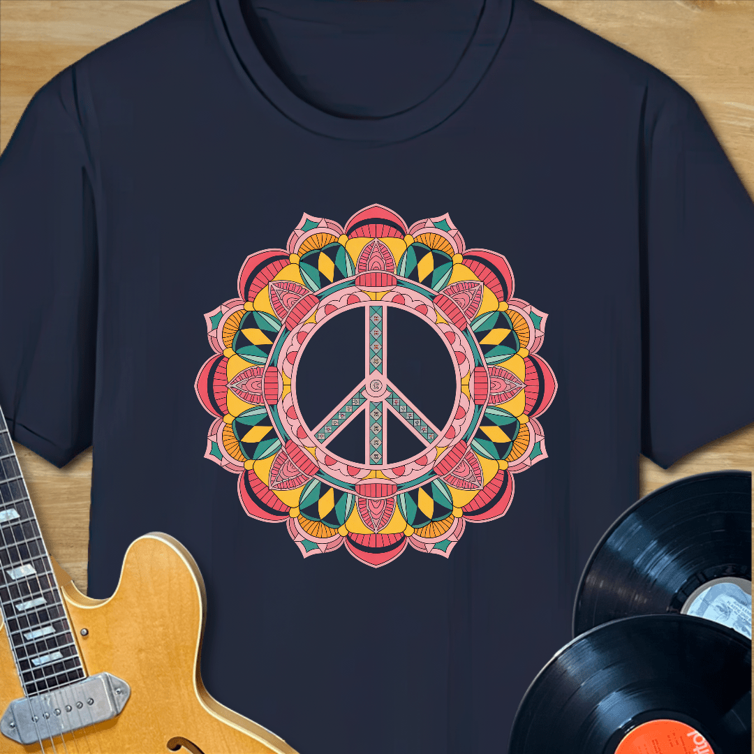 Mandala Peace Sign T-Shirt