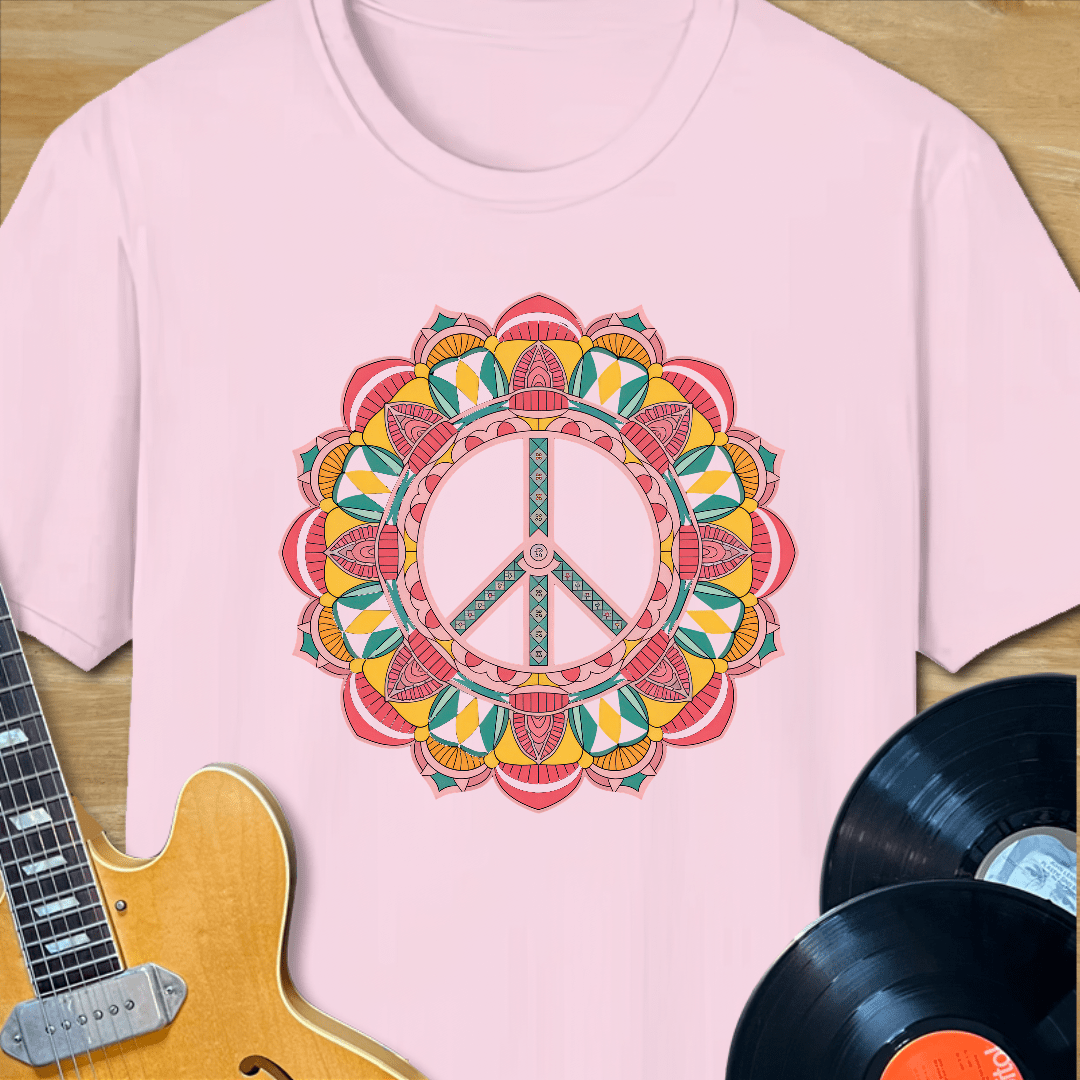 Mandala Peace Sign T-Shirt