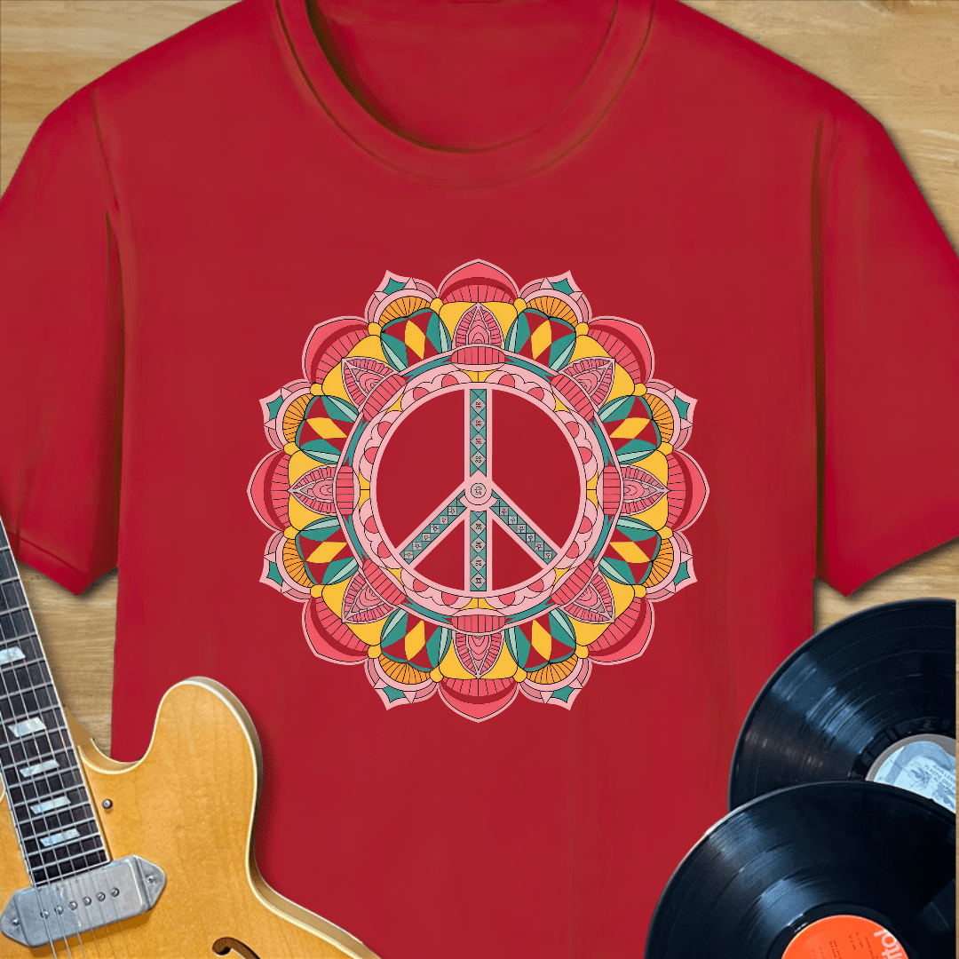 Mandala Peace Sign T-Shirt