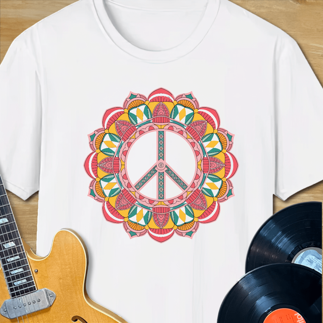 Mandala Peace Sign T-Shirt